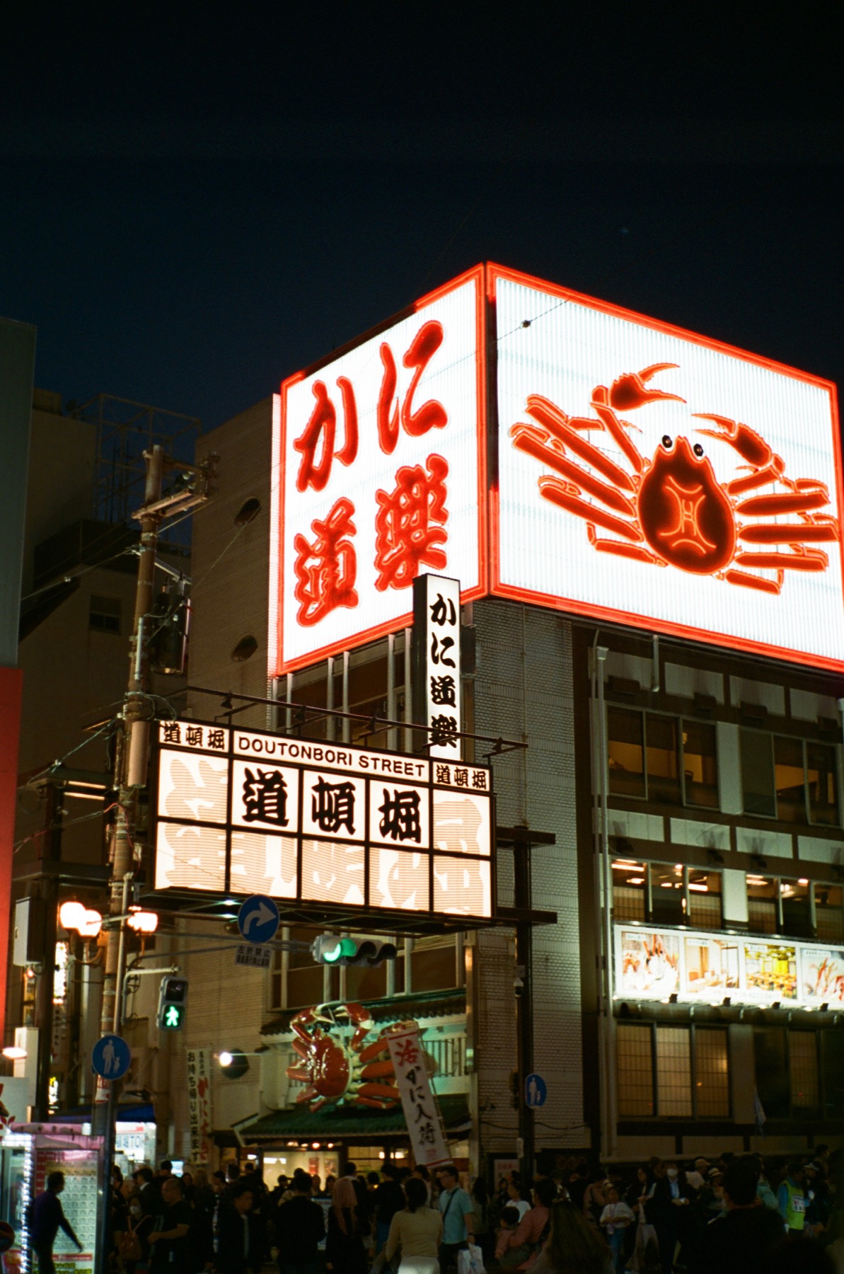 The famous giant crab sign at Dotonbori